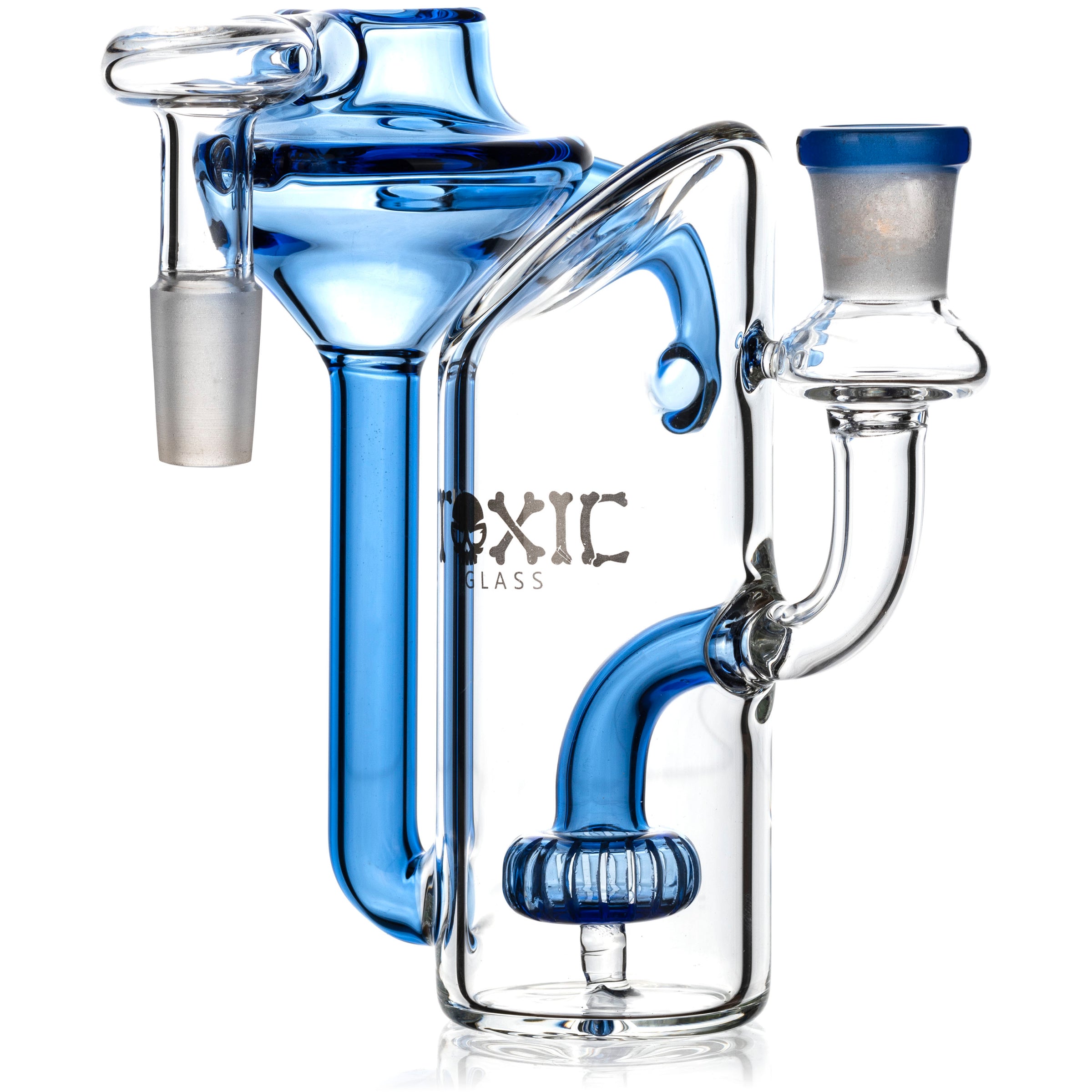 UFO Recycler Ash Catcher w/ 14mm Joint, 90˚ Angle, by Toxic Glass