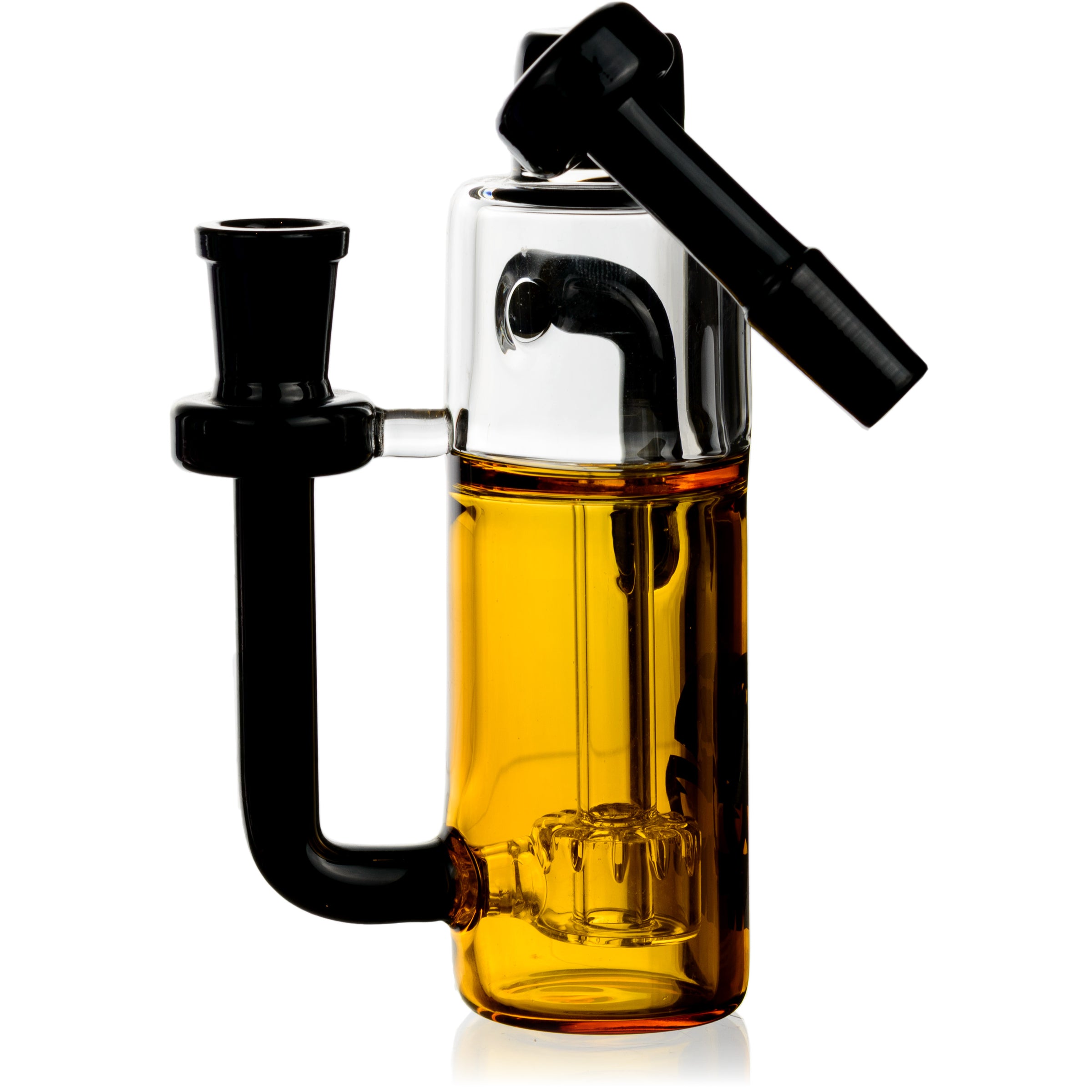 Color Tube Ash Catcher w/ 14mm Joint, 45˚ Angle, by Toxic Glass