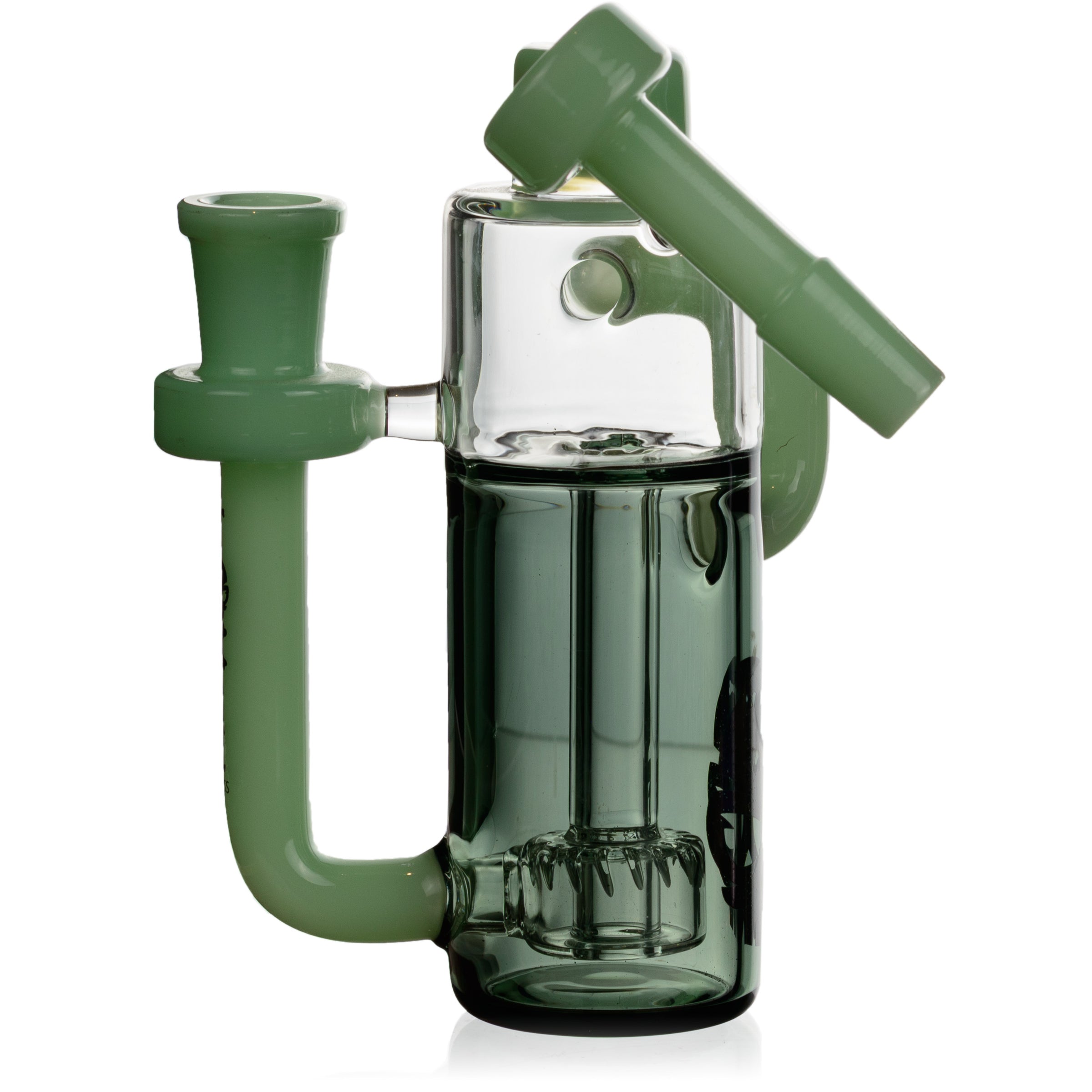 Color Tube Ash Catcher w/ 14mm Joint, 45˚ Angle, by Toxic Glass