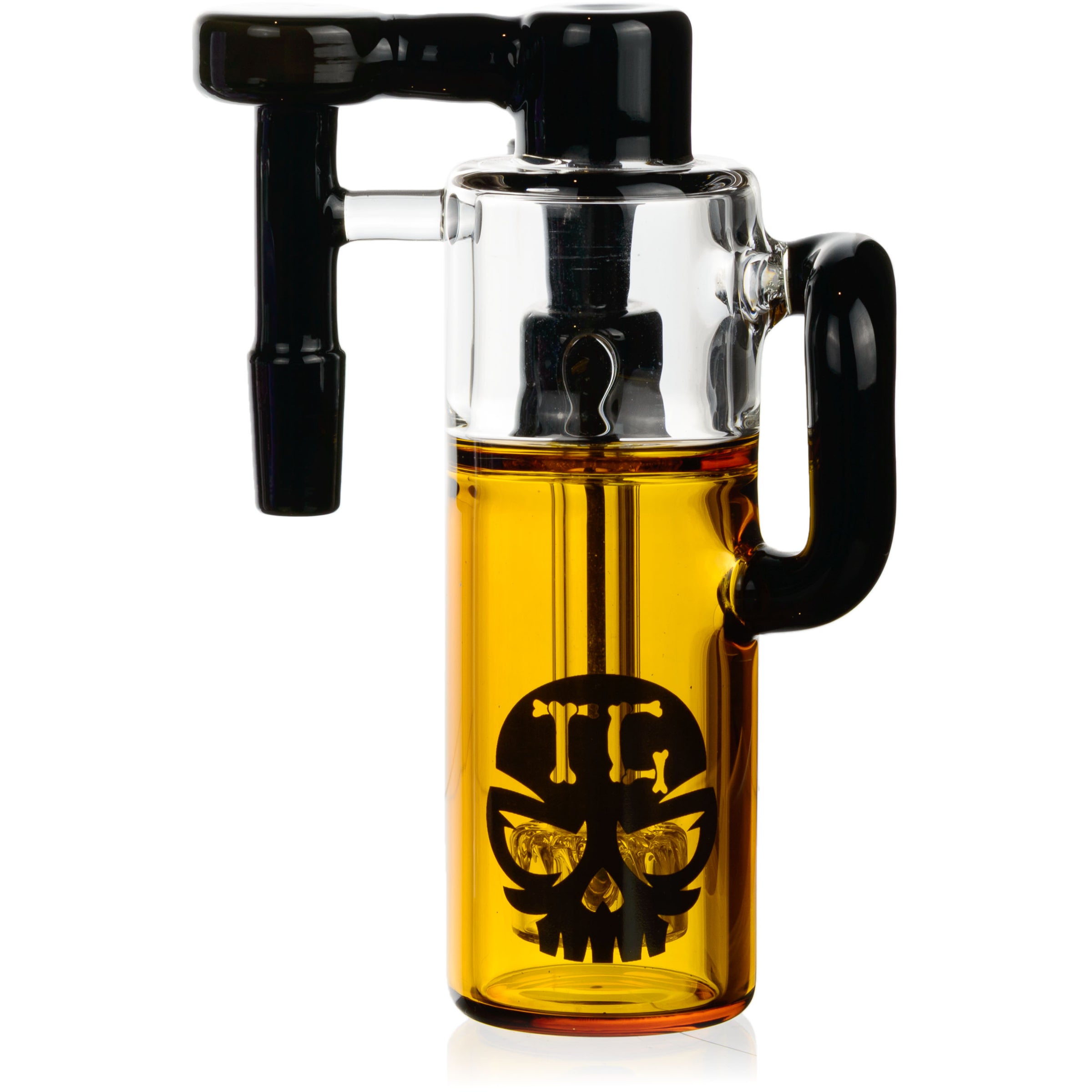 Color Tube Ash Catcher w/ 14mm Joint, 90˚ Angle, by Toxic Glass