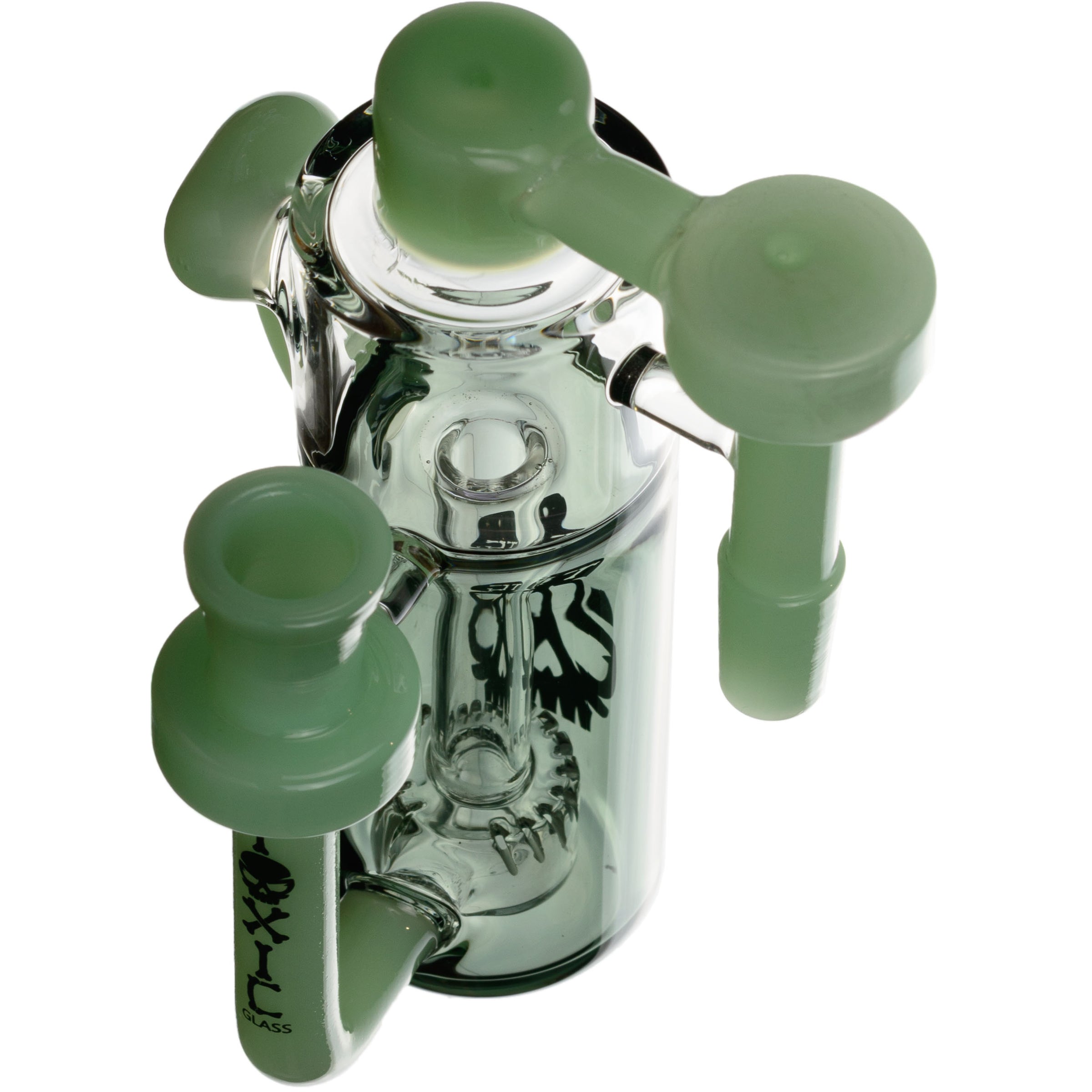 Color Tube Ash Catcher w/ 14mm Joint, 90˚ Angle, by Toxic Glass