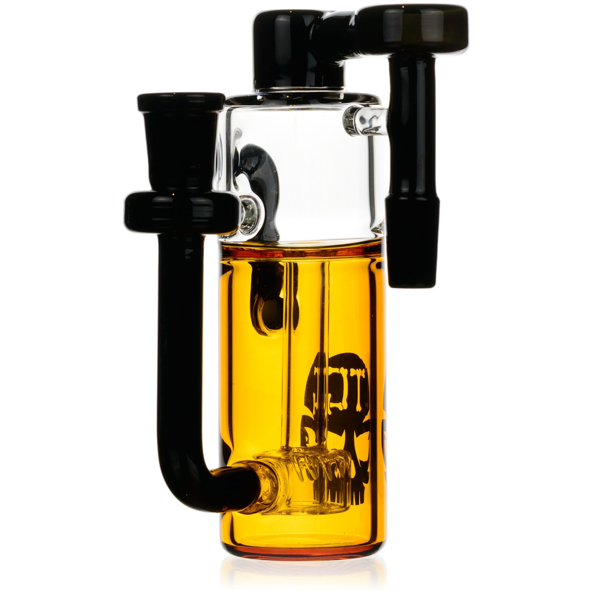 Color Tube Ash Catcher w/ 14mm Joint, 90˚ Angle, by Toxic Glass