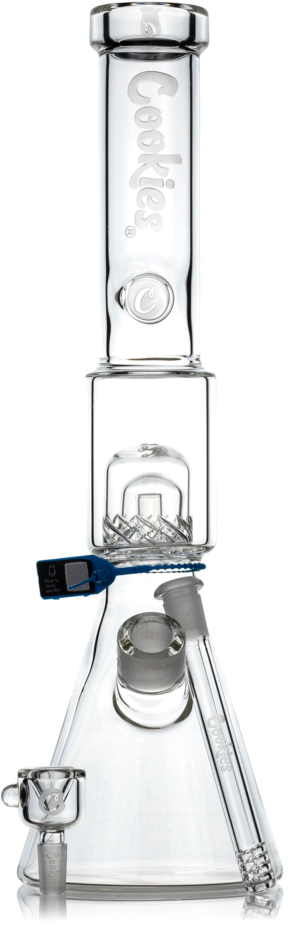 17" 2 Da Dome Beaker Bong, by Cookies Glass