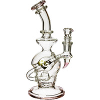 8" Bubble Recycler Rig, by Diamond Glass (free banger included) - BKRY Inc.