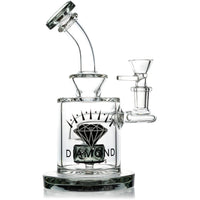 8" Swiss Showerhead Perc Rig, by Diamond Glass (free banger included)