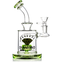8" Swiss Showerhead Perc Rig, by Diamond Glass (free banger included)