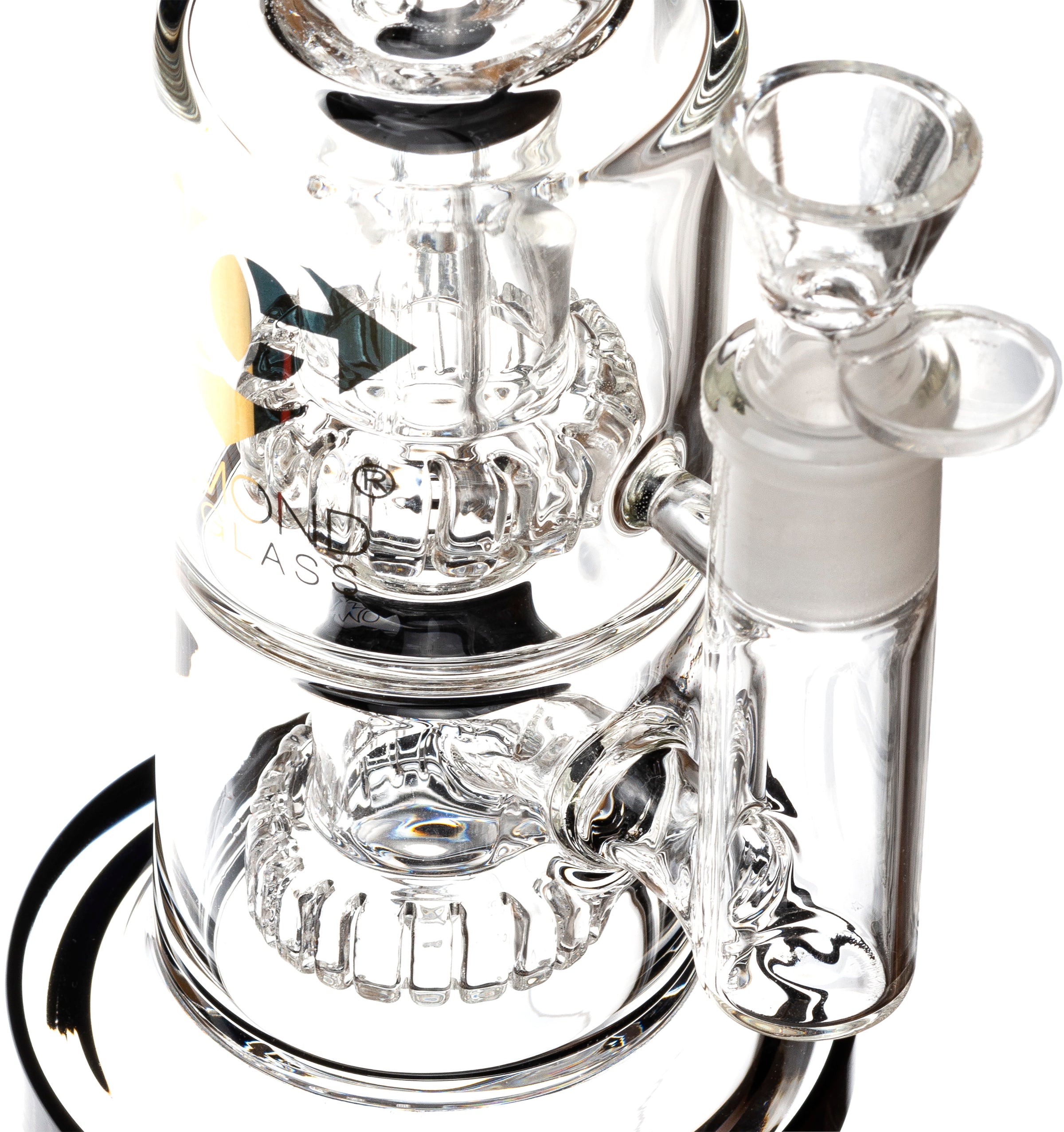 11” Double Showerhead Rig, by Diamond Glass (free banger included)