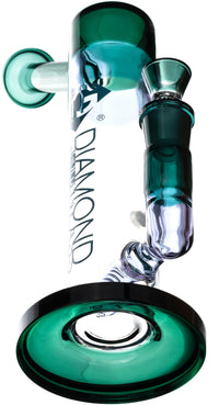 11" Inline Drag Bubbler Rig, by Diamond Glass (free banger included)