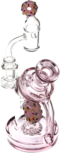 6" Donut Recycler Rig, by Toxic Glass
