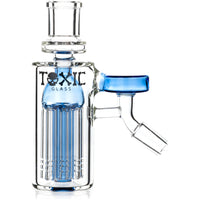 Multi-Arm Tree Perc Ash Catcher w/ 14mm Joint, 45˚ Angle, by Toxic Glass