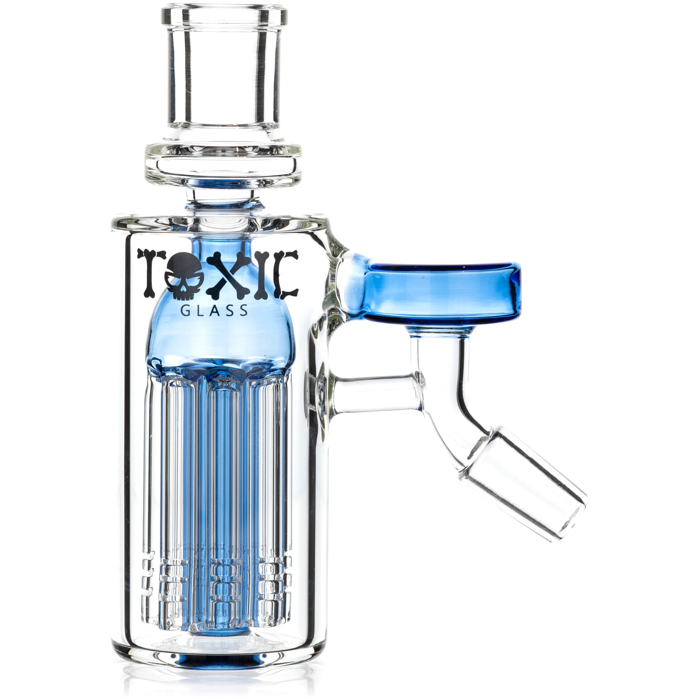Multi-Arm Tree Perc Ash Catcher w/ 14mm Joint, 45˚ Angle, by Toxic Glass