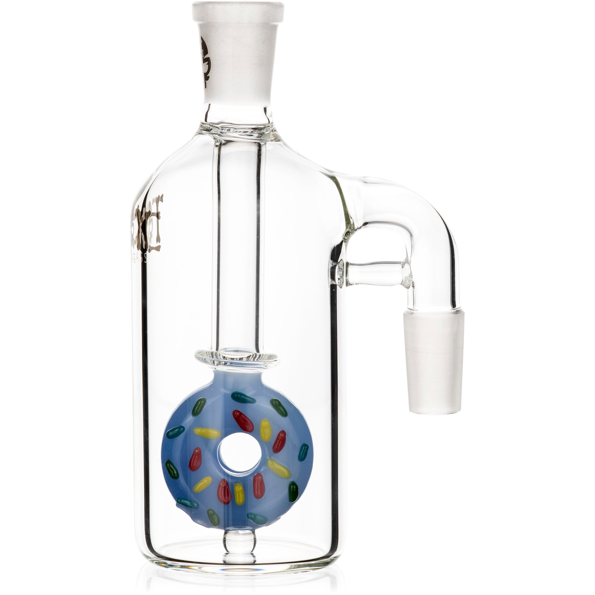 Donut Ash Catcher w/ 14mm Joint, 90˚ Angle, by Toxic Glass