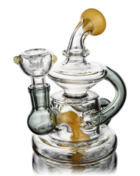 6" Compact Rig w/ Showerhead Recycler, by Diamond Glass (free banger included) - Bat Kountry