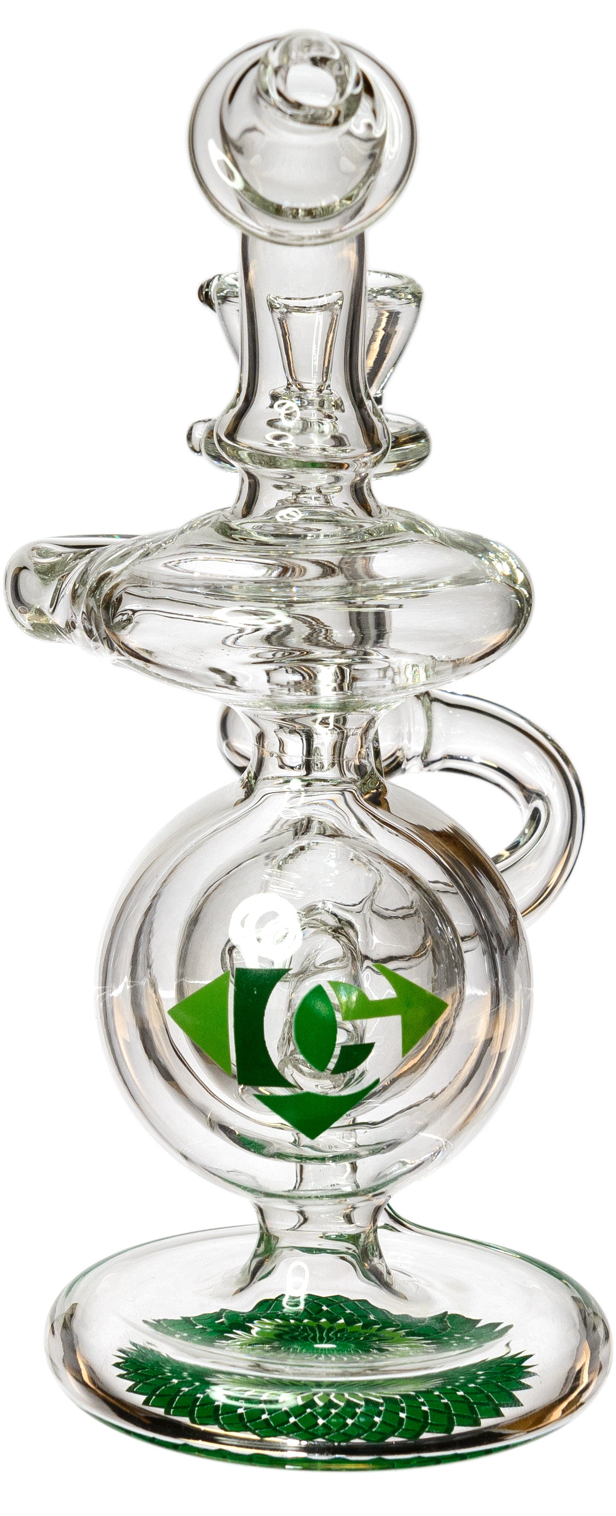 7" Orb Recycler Rig, by Diamond Glass (free banger included) - Bat Kountry