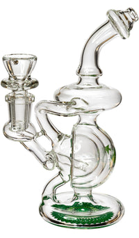 7" Orb Recycler Rig, by Diamond Glass (free banger included) - Bat Kountry