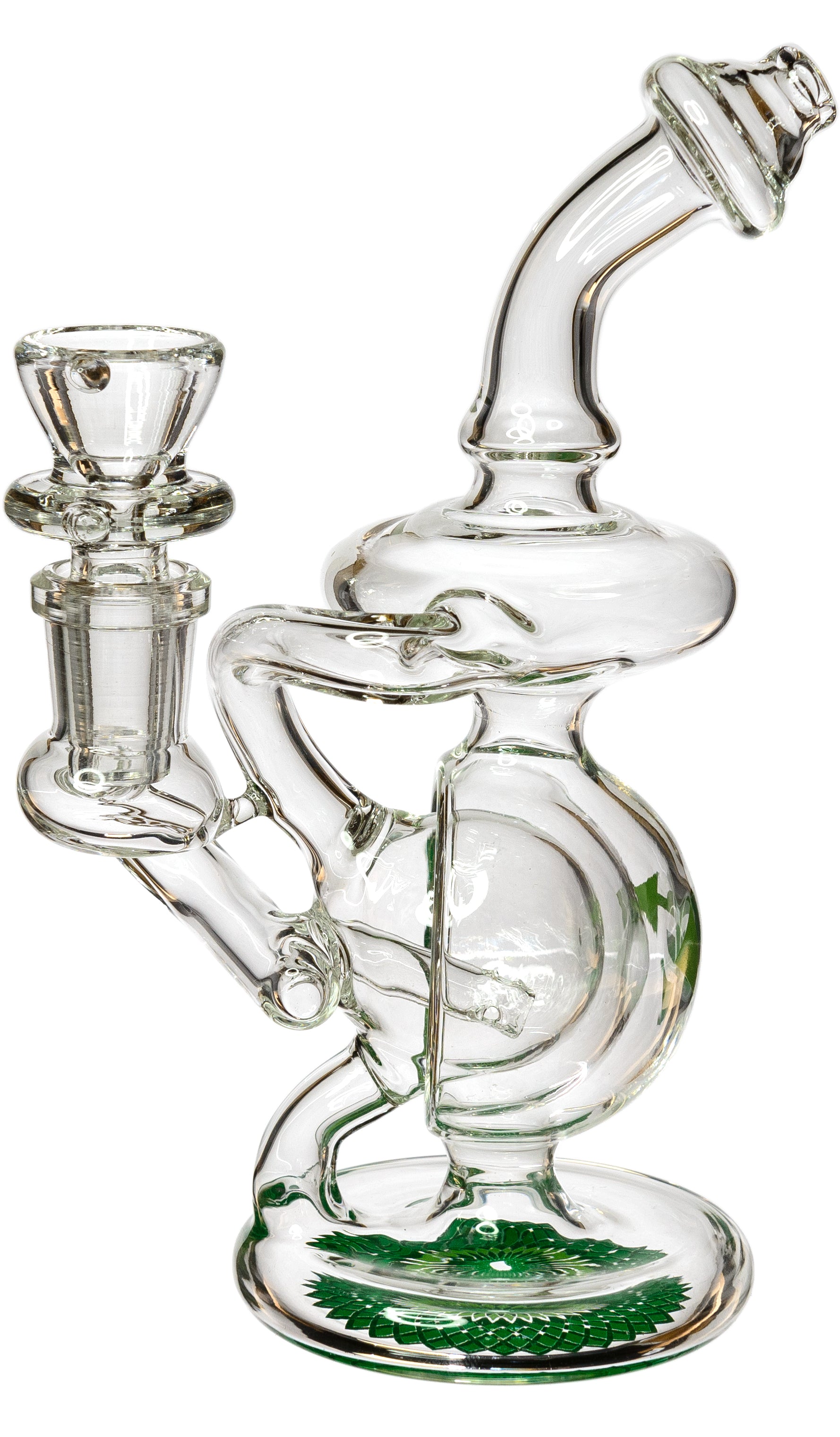 7" Orb Recycler Rig, by Diamond Glass (free banger included) - Bat Kountry