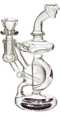 7" Orb Recycler Rig, by Diamond Glass (free banger included) - Bat Kountry