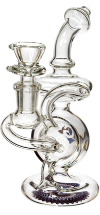 7" Orb Recycler Rig, by Diamond Glass (free banger included) - Bat Kountry