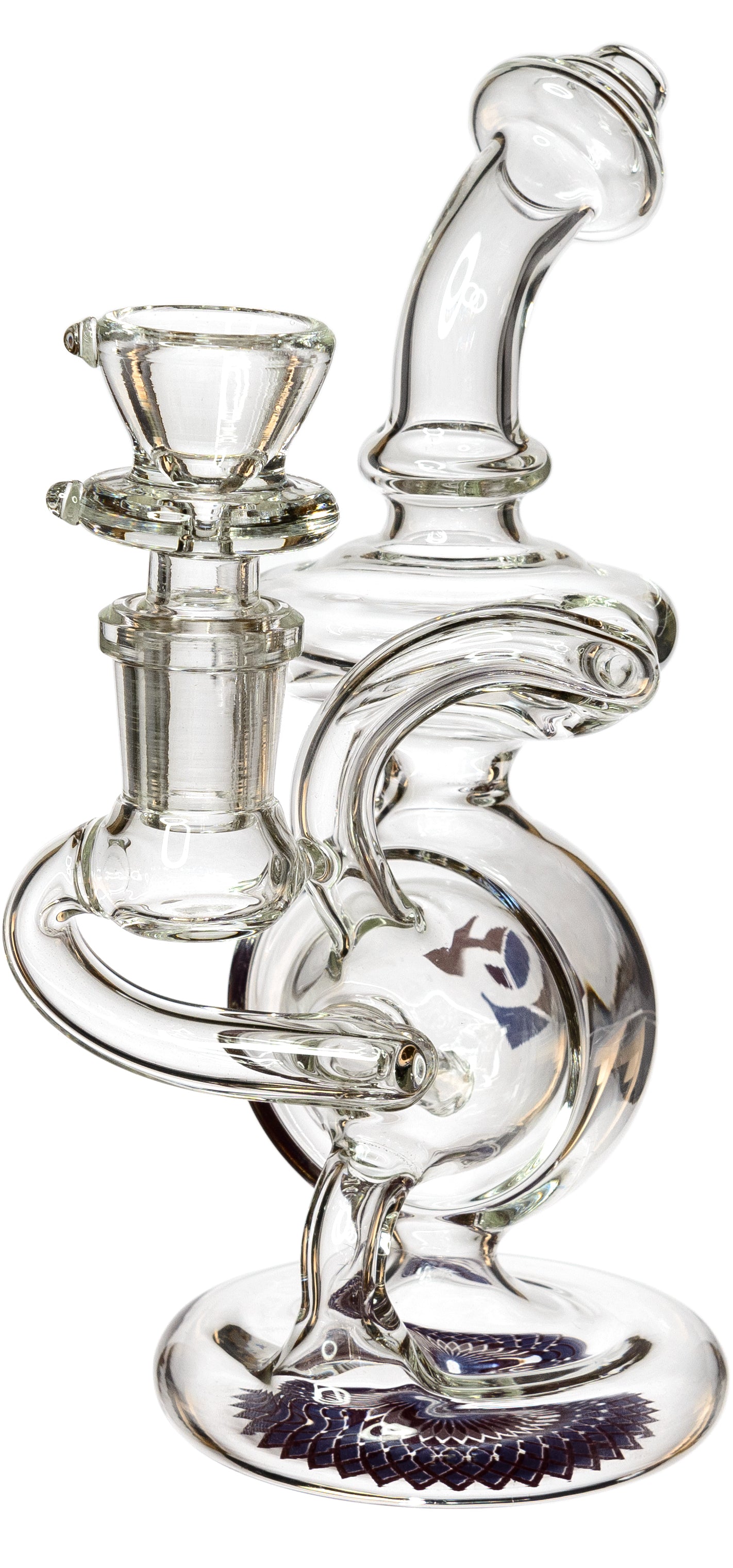 7" Orb Recycler Rig, by Diamond Glass (free banger included) - Bat Kountry
