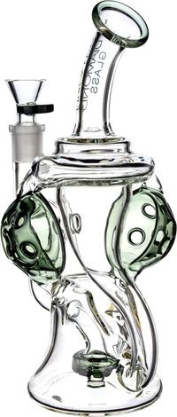 9" Rig w/ Headphones Swiss Recycler, by Diamond Glass (free banger included) - Bat Kountry