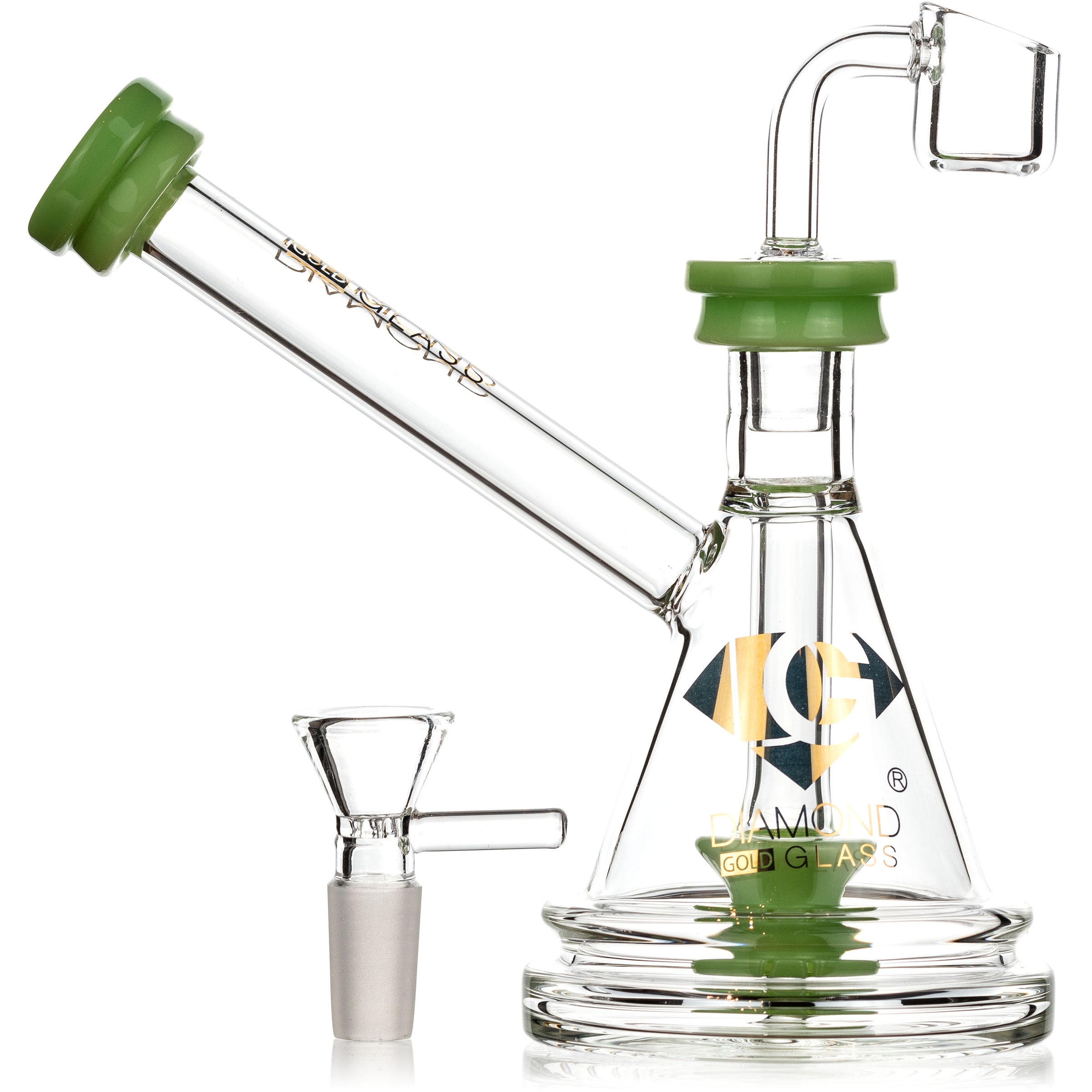 Pyramid Rig, by Diamond Glass (free banger included) - Bat Kountry