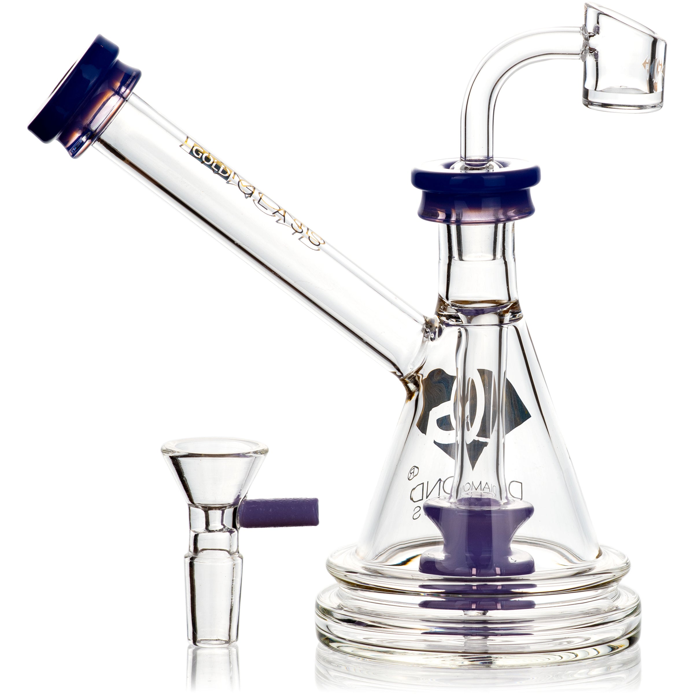 Pyramid Rig, by Diamond Glass (free banger included) - BKRY Inc.