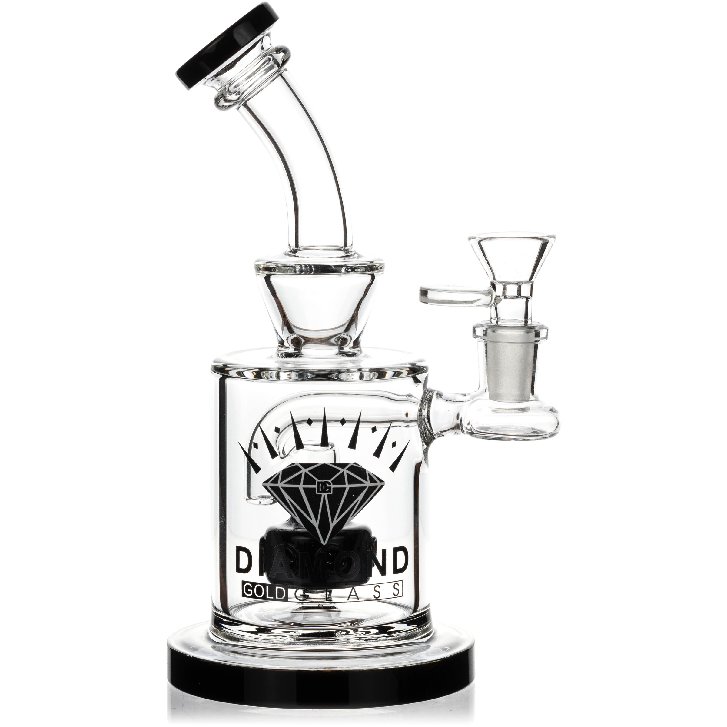 8" Swiss Showerhead Perc Rig, by Diamond Glass (free banger included)