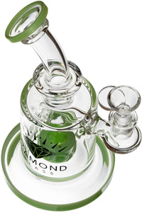 8" Swiss Showerhead Perc Rig, by Diamond Glass (free banger included)