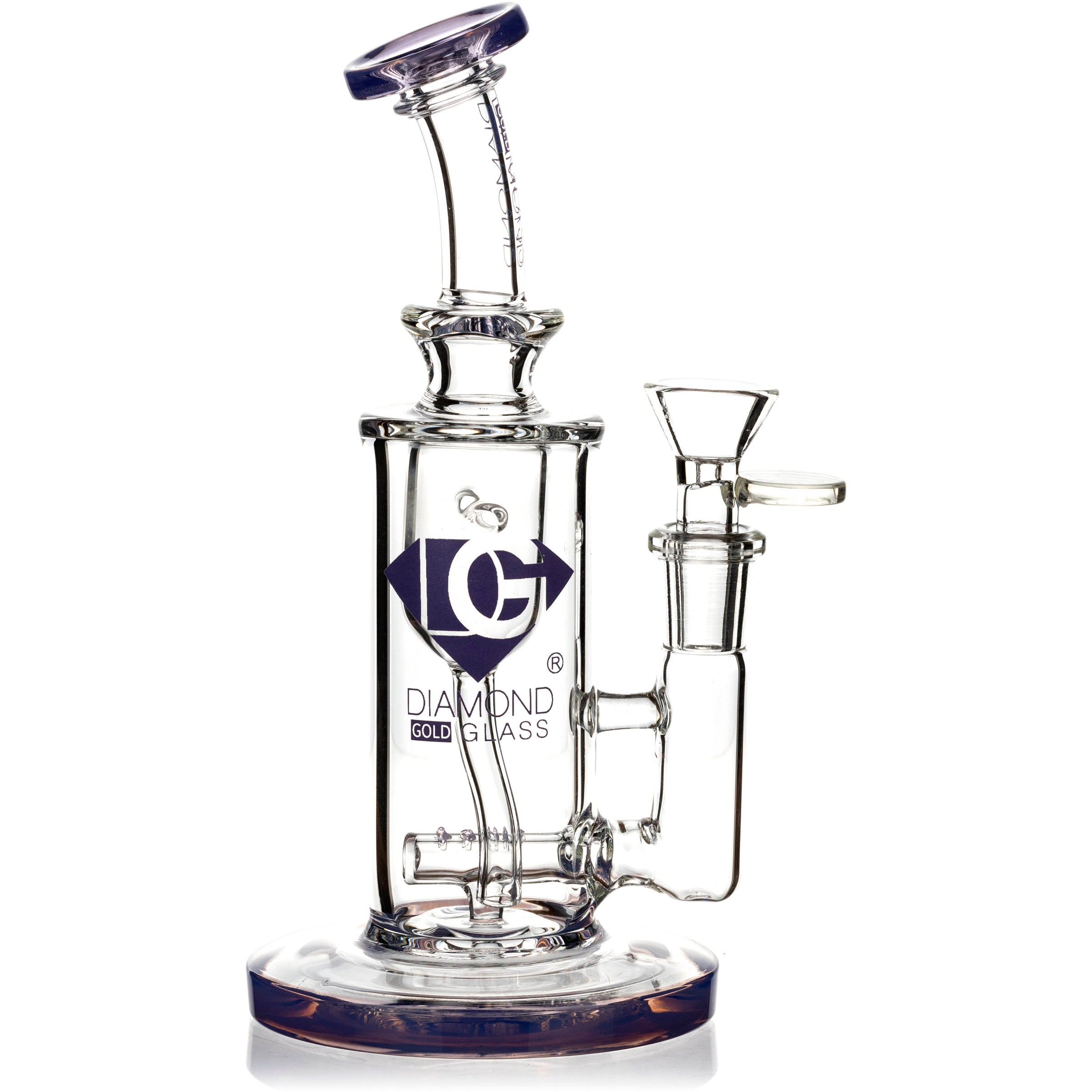 8" Incycler Cross Rig, by Diamond Glass (free banger included)