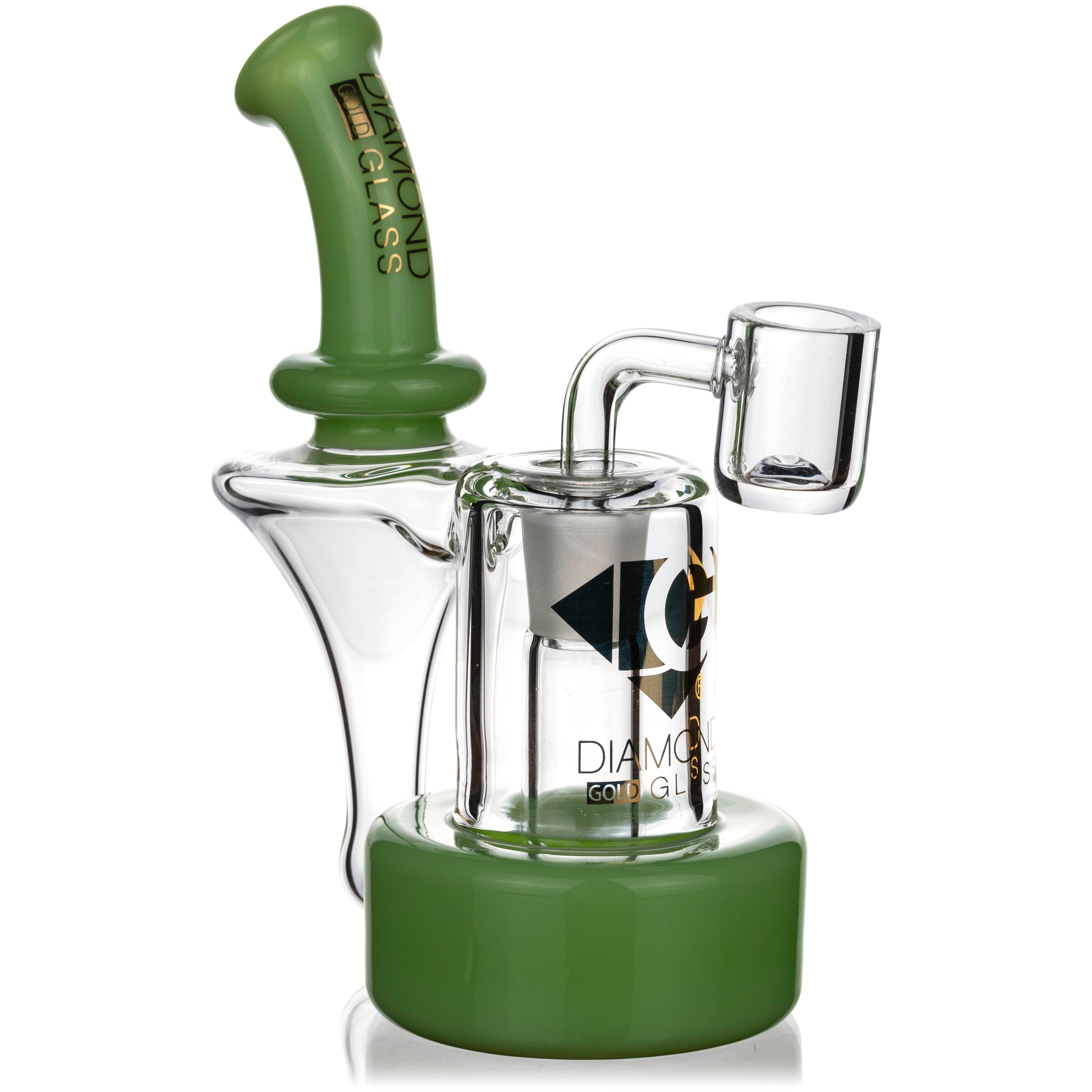 6" Mini Recycler Oil Rig, by Diamond Glass (free banger included)