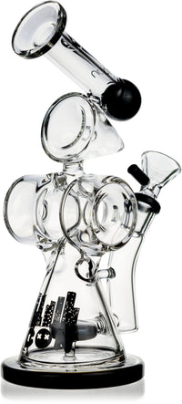 9" Twin Cylinder Rig, by ICON Glass - Bat Kountry