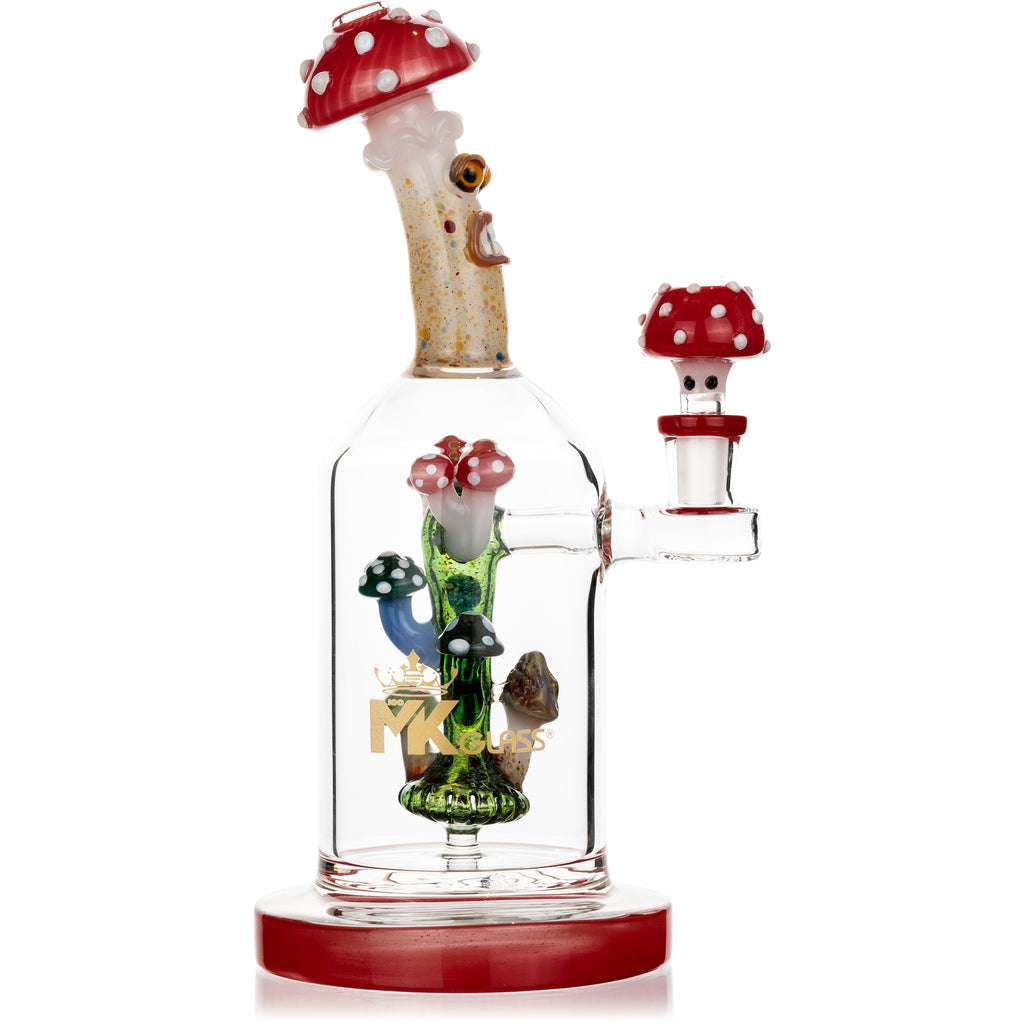 9 Magic Mushroom Rig, by MK100 Glass (free banger included