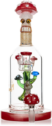 9" Magic Mushroom Rig, by MK100 Glass (free banger included)