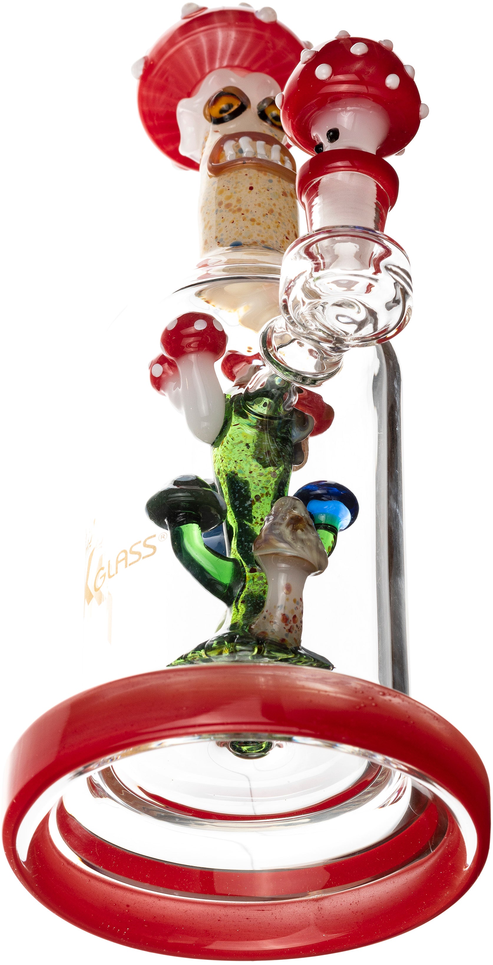 9" Magic Mushroom Rig, by MK100 Glass (free banger included)