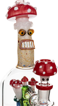 9" Magic Mushroom Rig, by MK100 Glass (free banger included)