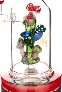9" Magic Mushroom Rig, by MK100 Glass (free banger included)