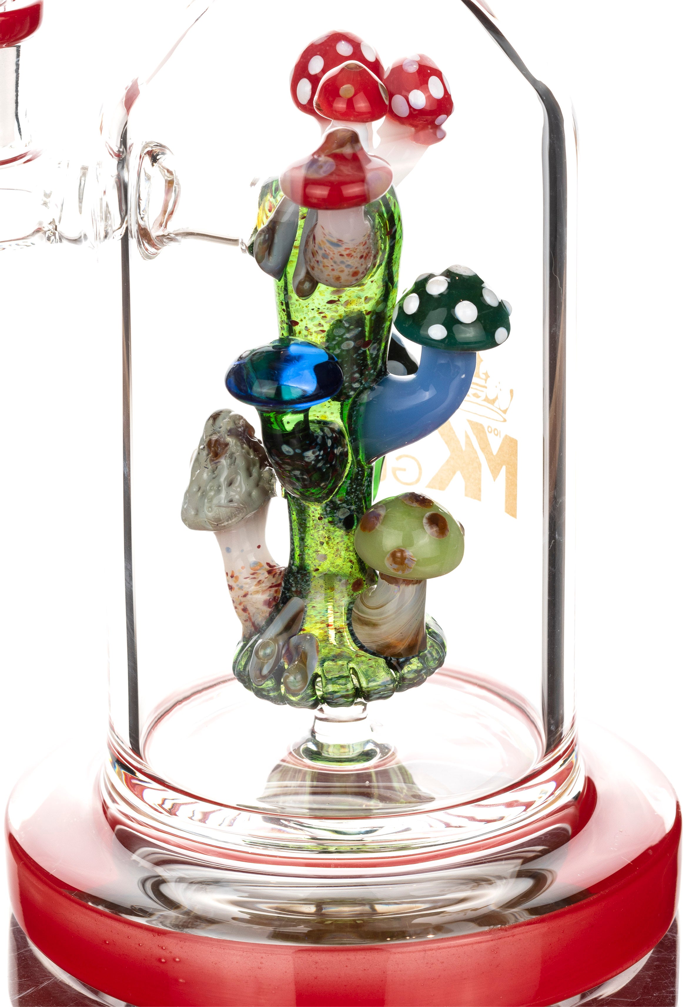 9" Magic Mushroom Rig, by MK100 Glass (free banger included)
