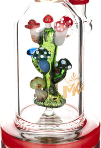 9" Magic Mushroom Rig, by MK100 Glass (free banger included)