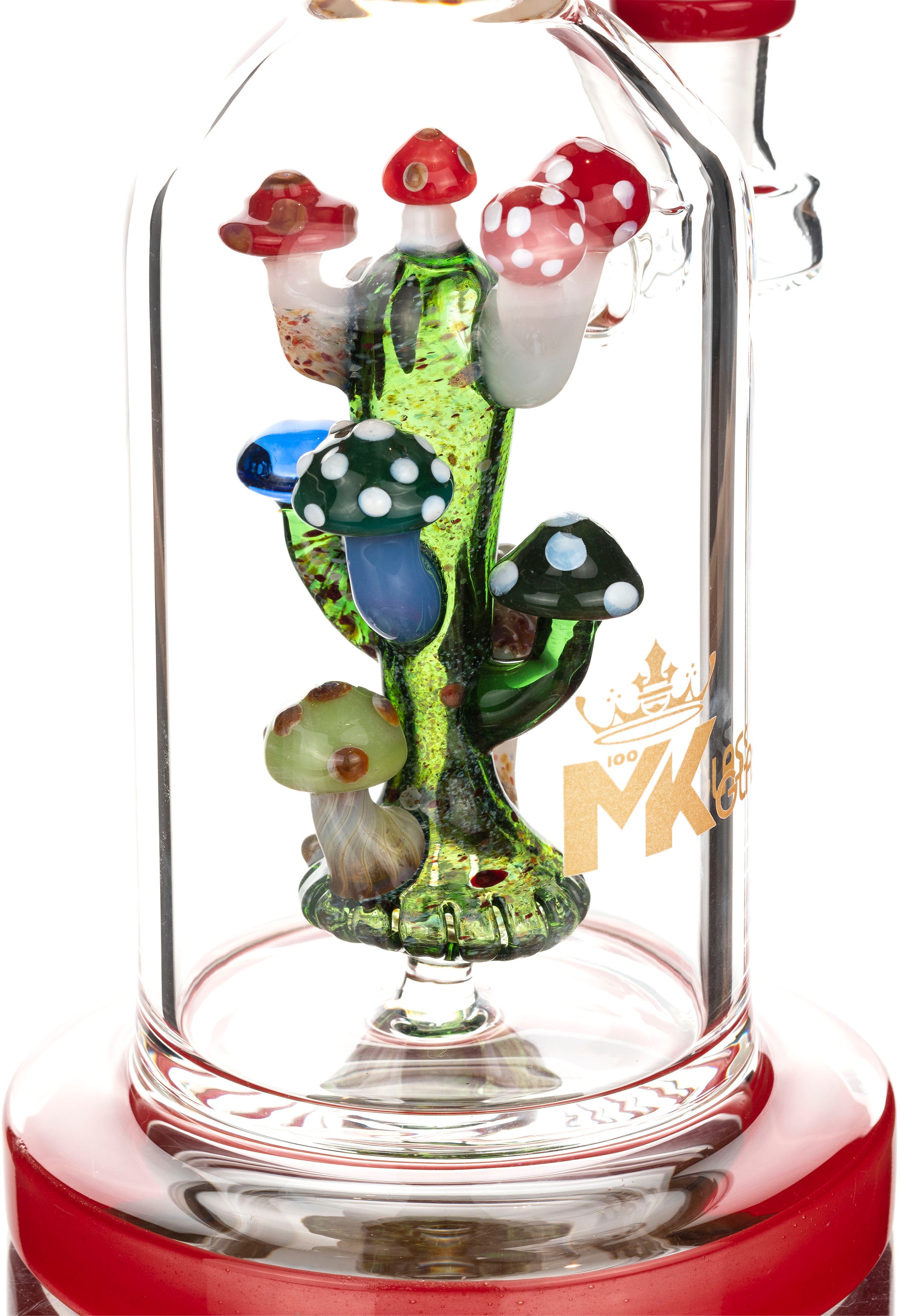 9" Magic Mushroom Rig, by MK100 Glass (free banger included)