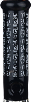 12" 7mm Beaker Bong with Egyptian Hieroglyphs Designs, by Diamond Glass - Bat Kountry