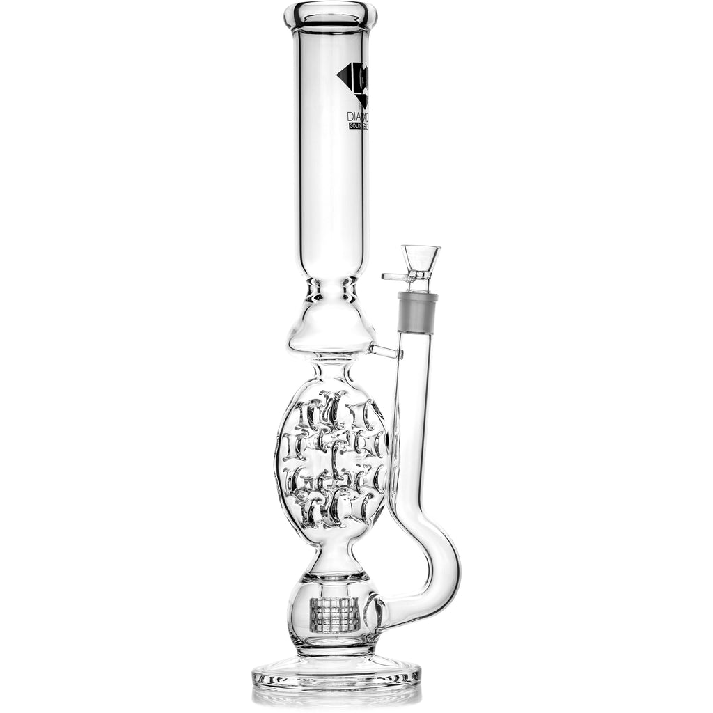 18" Swiss Perc Bong, by Diamond Glass BKRY Inc.