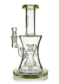 8" Hourglass Rig w/ Showerhead Perc, by Diamond Glass (free banger included) - Bat Kountry