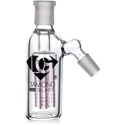 Ash Catcher w/ 14mm Joint, 45˚ Angle 3 Arm Tree Perc, by Diamond Glass - BKRY Inc.