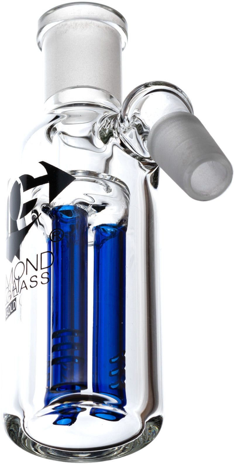 Ash Catcher w/ 14mm Joint, 45˚ Angle 3 Arm Tree Perc, by Diamond Glass