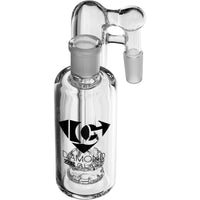 Ash Catcher w/ 14mm Joint, 90˚ Angle, Recycler Double Showerhead, by Diamond Glass