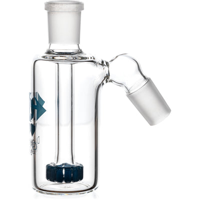Ash Catcher w/ 18mm Joint, 45˚ Angle, Showerhead Perc, by Diamond Glass - BKRY Inc.
