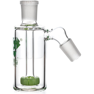 Ash Catcher w/ 18mm Joint, 45˚ Angle, Showerhead Perc, by Diamond Glass - BKRY Inc.