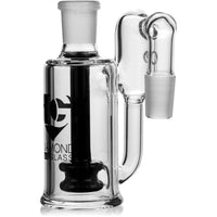 Ash Catcher w/ 18mm Joint, 90˚ Angle, Recycler Double Showerhead by Diamond Glass
