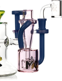Color Recycler Ash Catcher w/ 14mm Joint, 90˚ Angle, by MK100 Glass