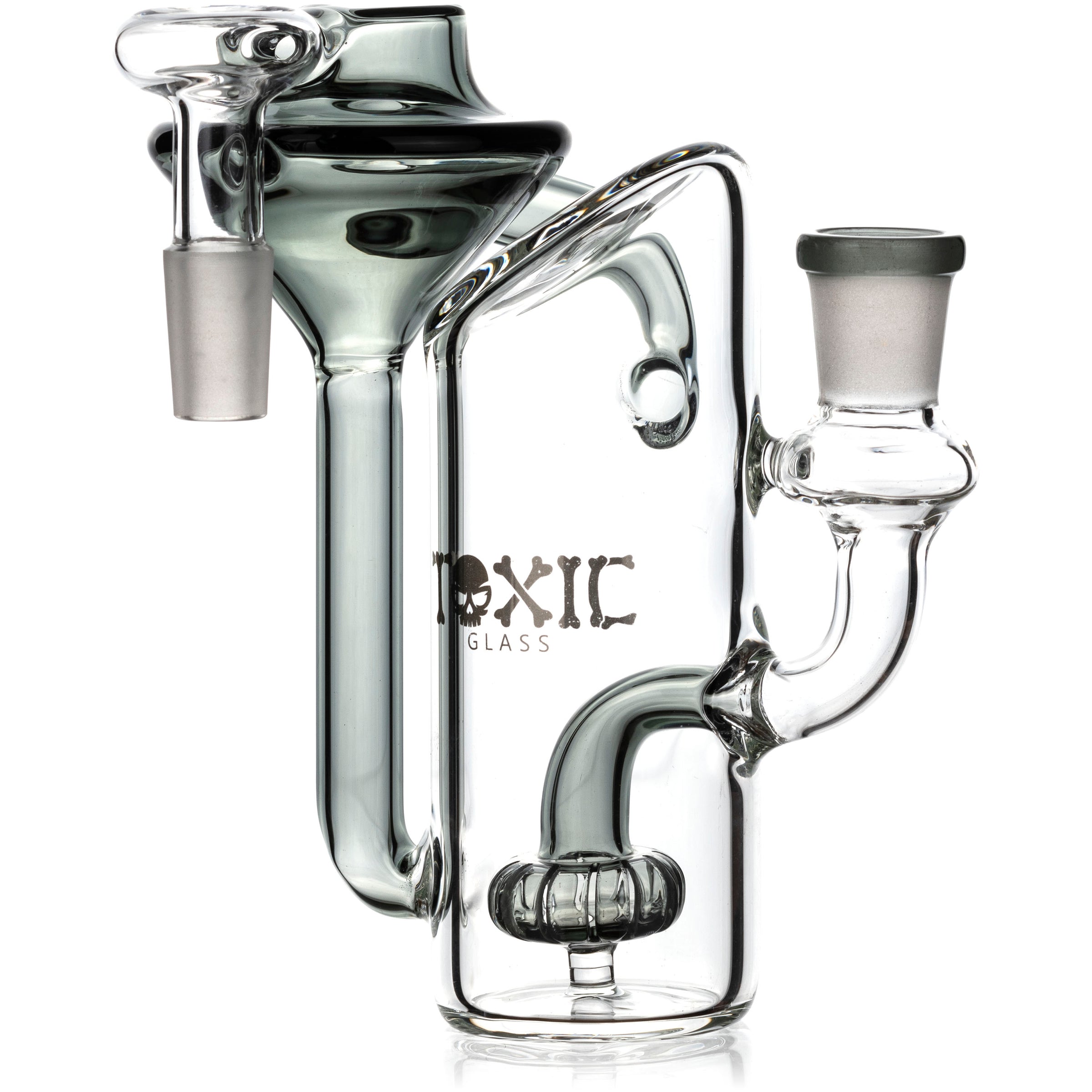 UFO Recycler Ash Catcher w/ 14mm Joint, 90˚ Angle, by Toxic Glass